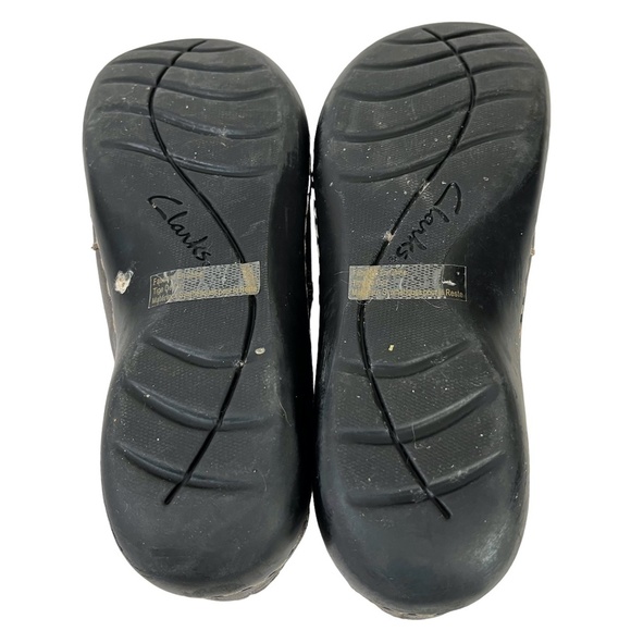 CLARKS BENDABLES Metallic Bronze Loafers Flats Genuine Leather Slip On Shoes  7 - Picture 15 of 16